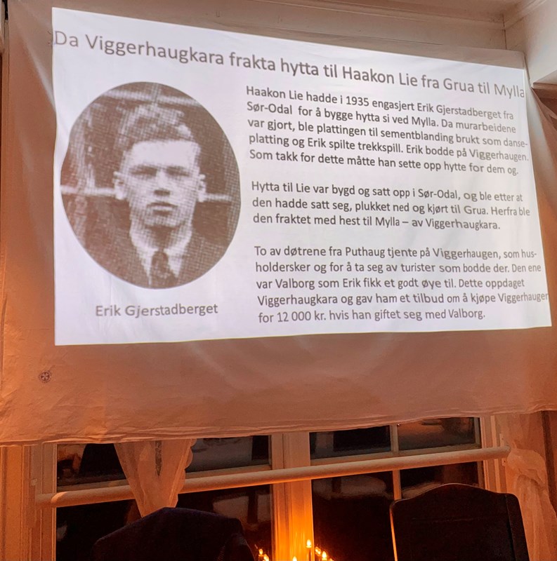 Fra Nils Voje Johansens foredrag om Viggerhaugen. Foto: Lene Li Dragland